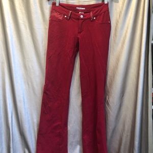 Red Stretch Jeans